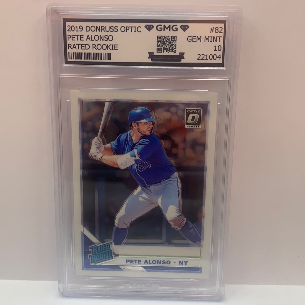 2019 Donruss Optic Pete Alonso Rated Rookie #82 GMG Graded 10 (MISC7)